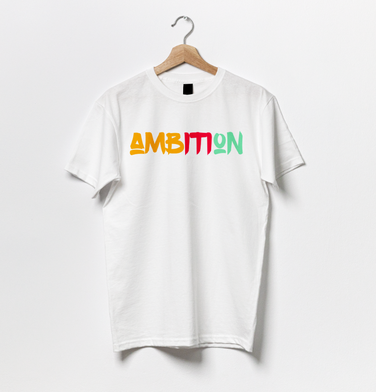 'Ambition 3 Color Pastel' Cotton Tee