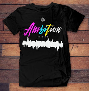 <transcy>Camiseta de algodón Ambition Chicago Script para mujer</transcy>